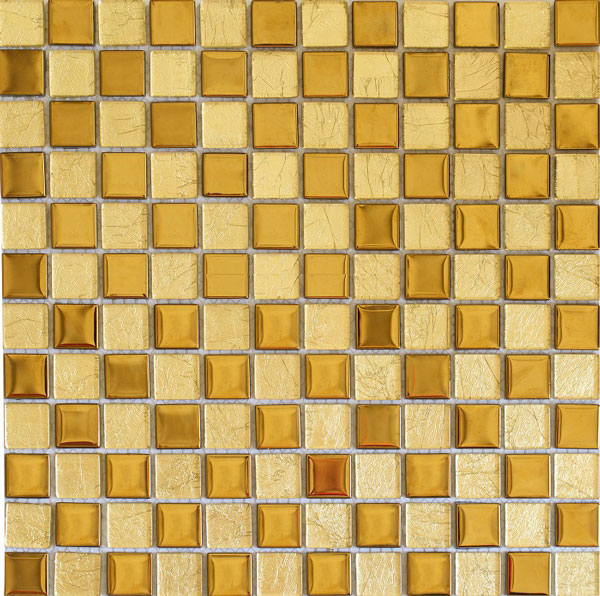 gạch mosaic mạ vàng